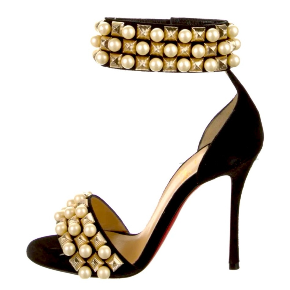 Christian Louboutin Tudor Sandal with  pearls